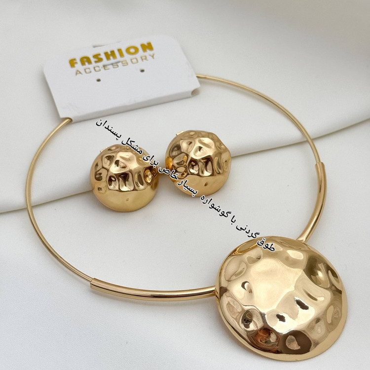 نیم ست طوق گردنی طلایی