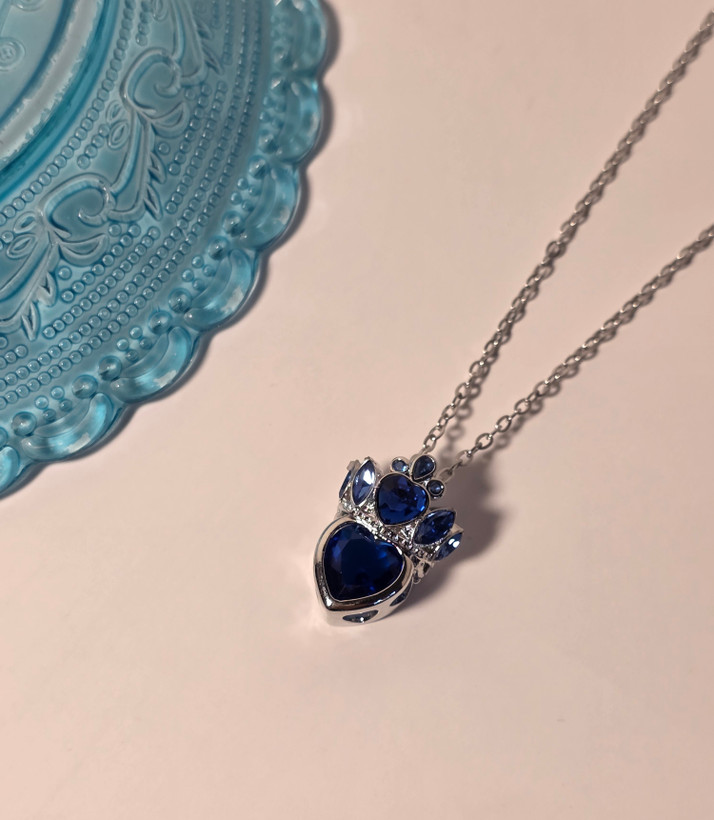 گردنبند استیل نگین دار