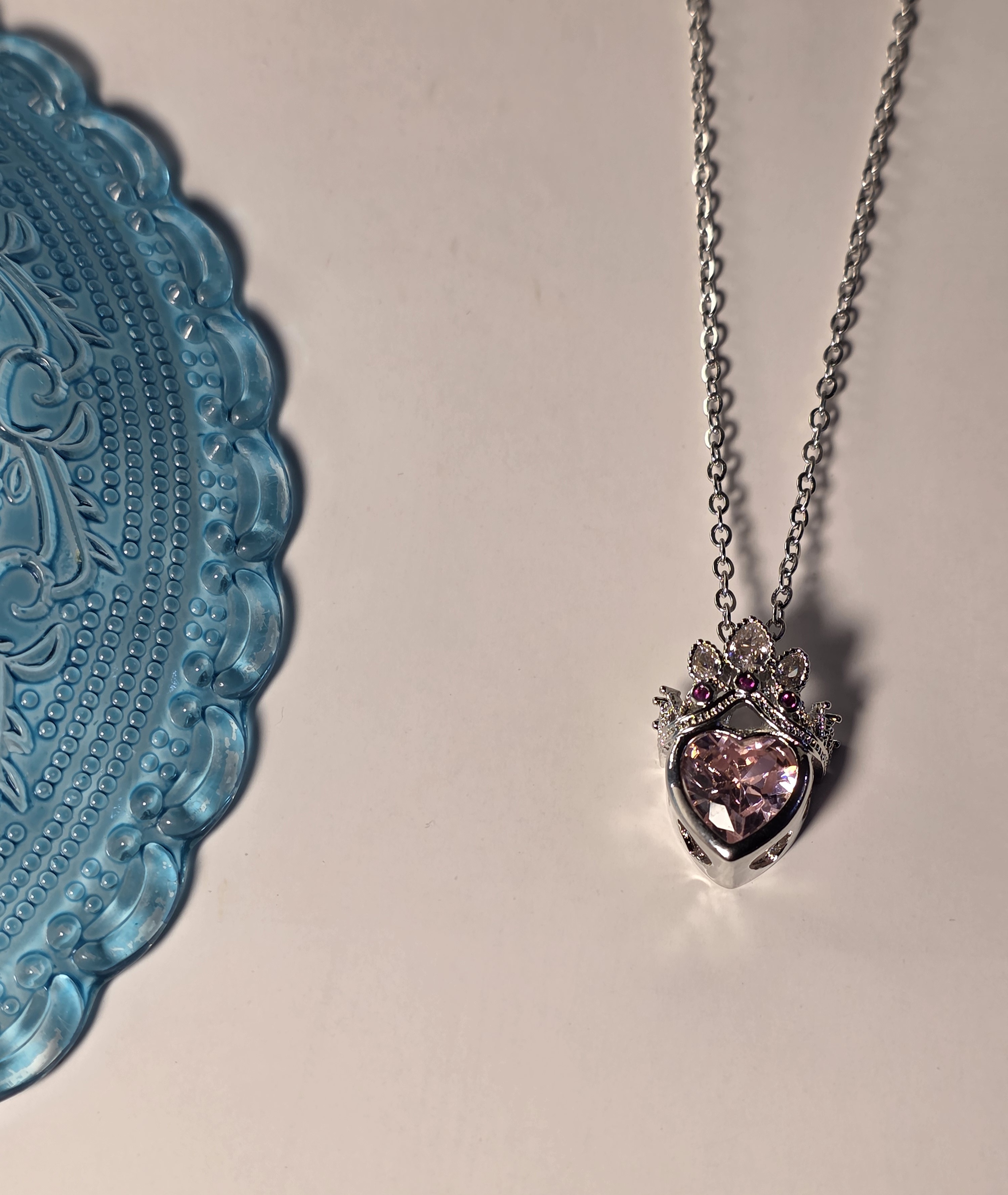 گردنبند استیل نگین دار