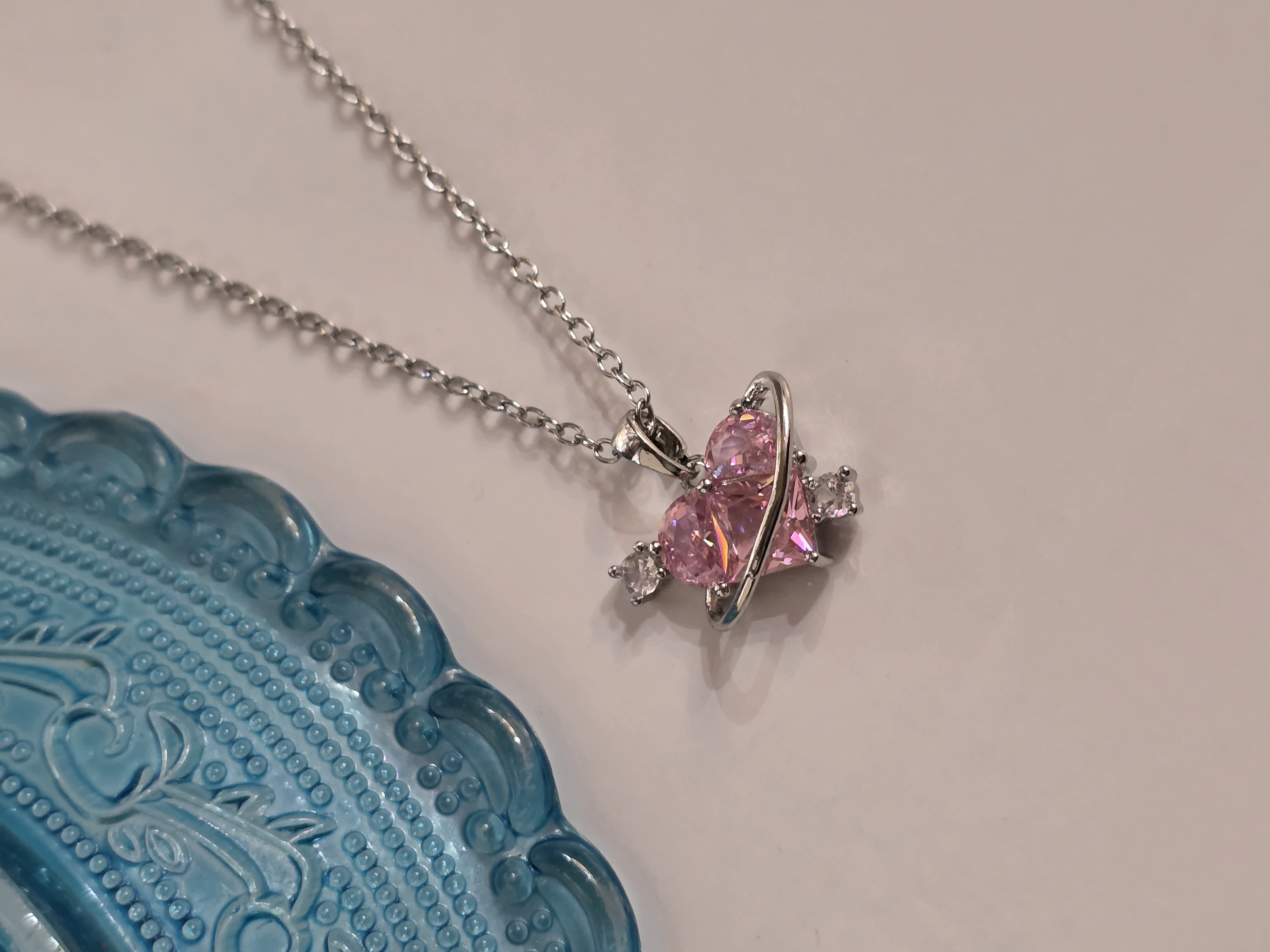 گردنبند استیل نگین دار