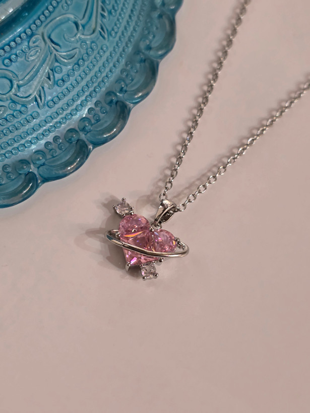 گردنبند استیل نگین دار