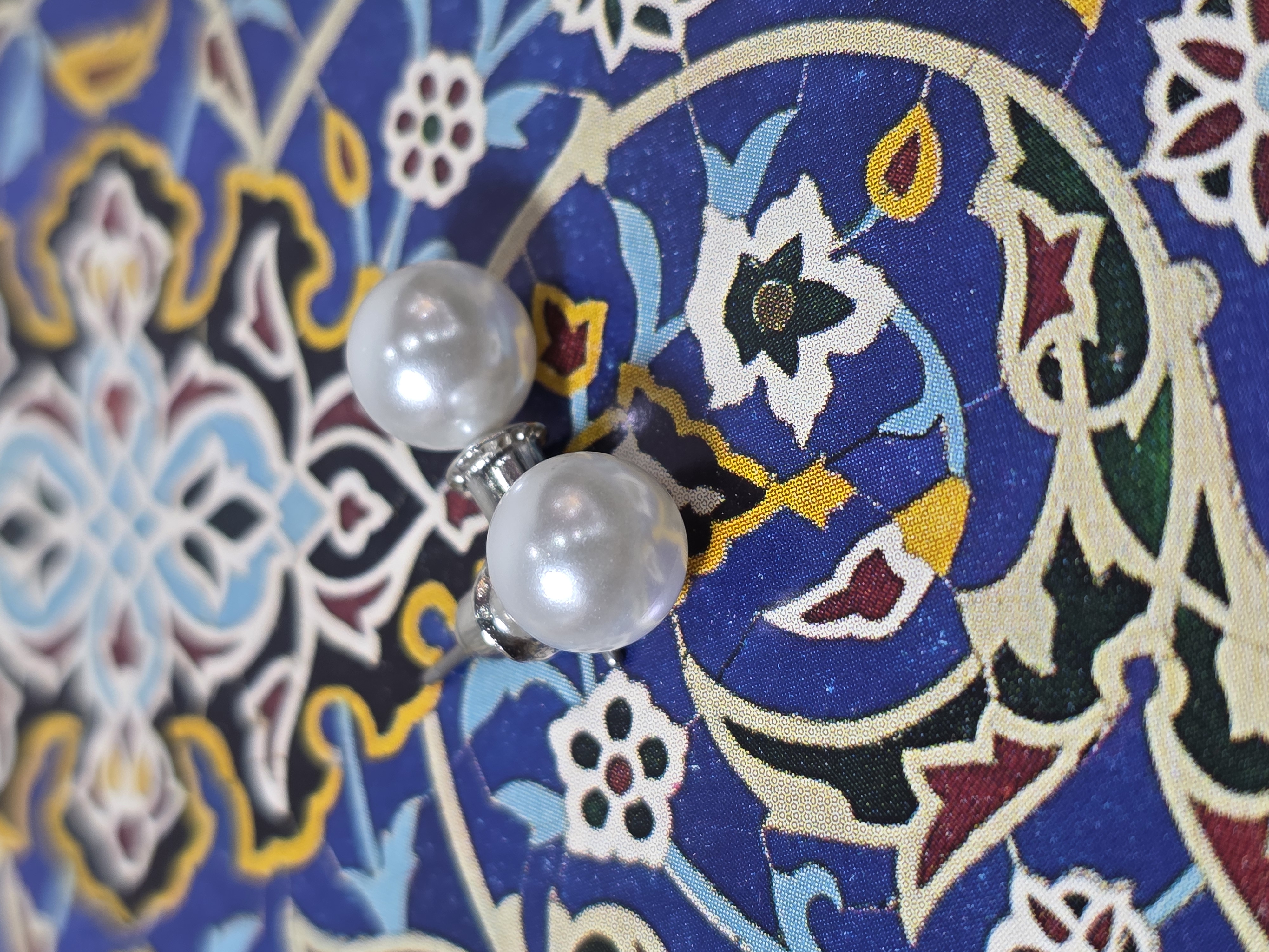 گوشواره استیل میخی طرح مروارید