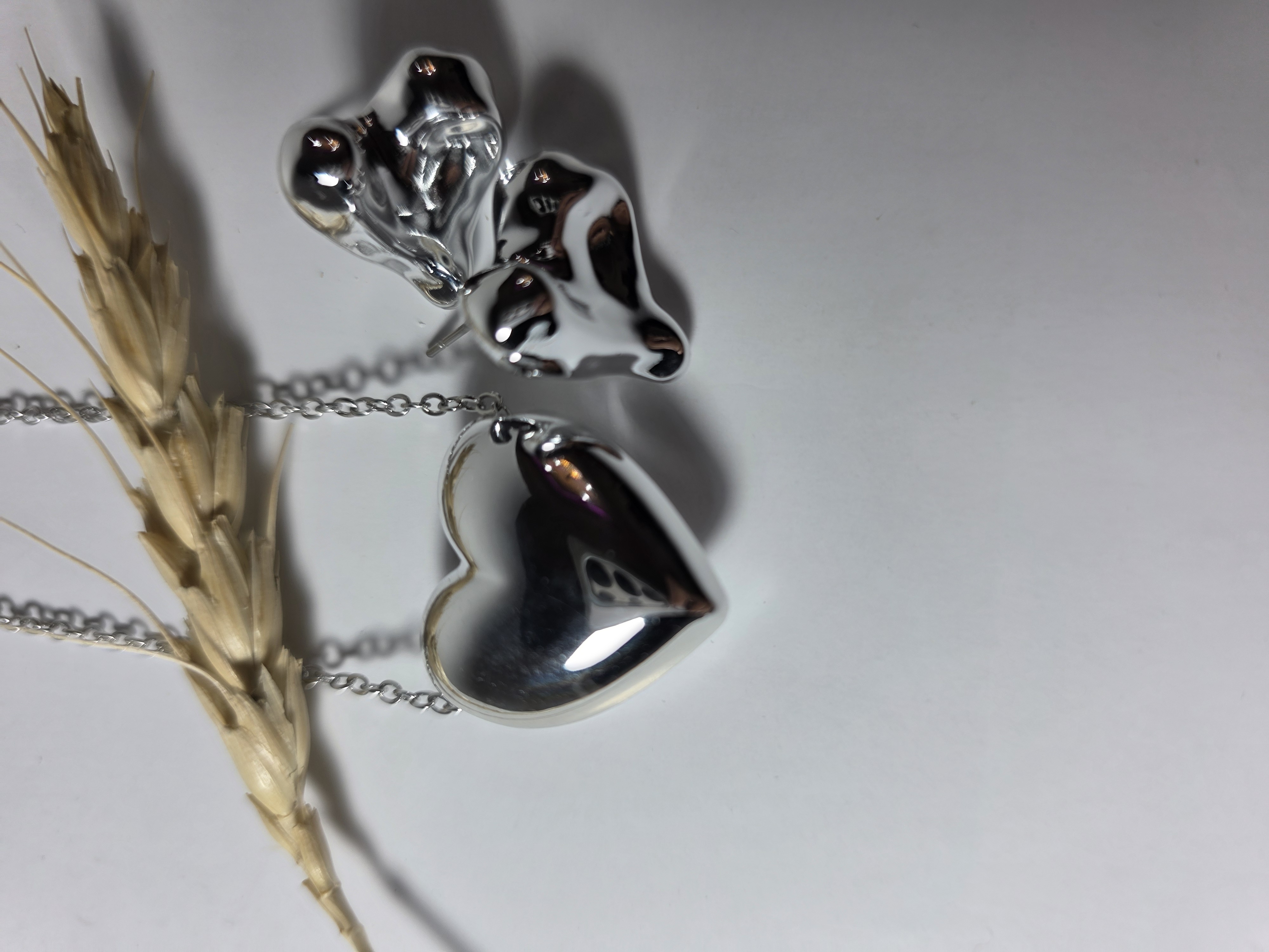 نیم ست استیل قلب ❤️