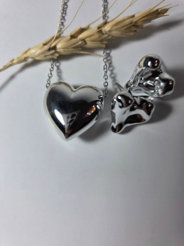 نیم ست استیل قلب ❤️