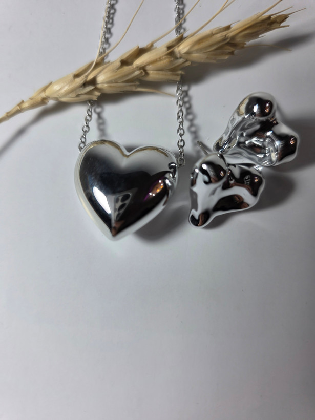 نیم ست استیل قلب ❤️