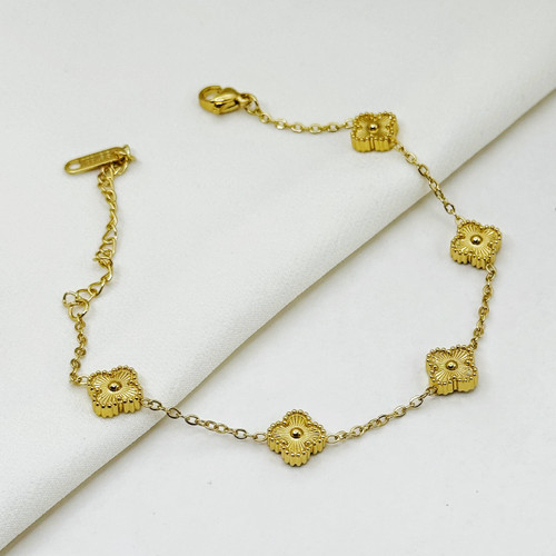 دستبند استیل ونکلیف طلایی