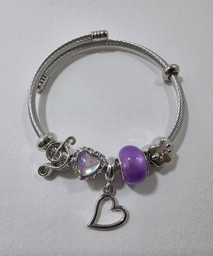 دستبند پاندورا رنگ بنفش