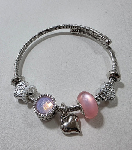 دستبند پاندورا رنگ صورتی